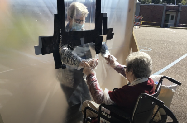 Baptist Calhoun Nursing Home Builds Hug Booth for Residents