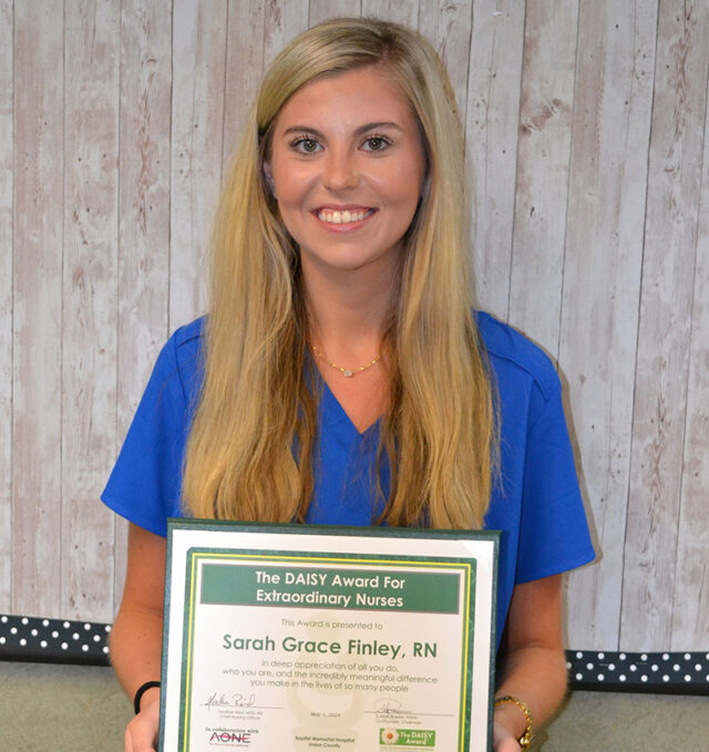 Baptist Union County Nurse Earns DAISY Award - baptistleader
