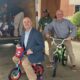 Brian Hogan, Baptist DeSoto CEO and administrator, and Randy White, Baptist DeSoto CNO, testing out two of the bikes