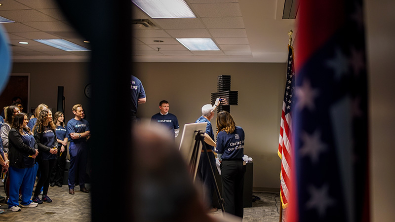 Baptist Paragould prayer cross dedication